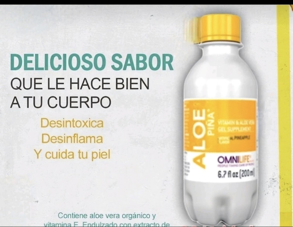 Aloe Piña Omnilife ( 24 Unidades ) que contiene aloe vera orgánico y vitamina E