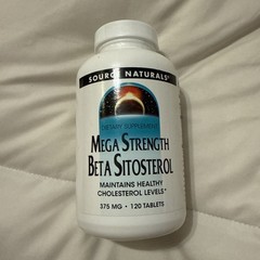 Source Naturals Mega Strength Beta Sitosterol 375 mg 120 Tablets 08/25