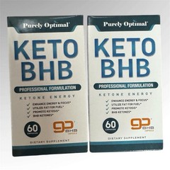 (2) Purely Optimal Keto BHB Advanced Formulation Ketone Energy 60 Ct / Bottle