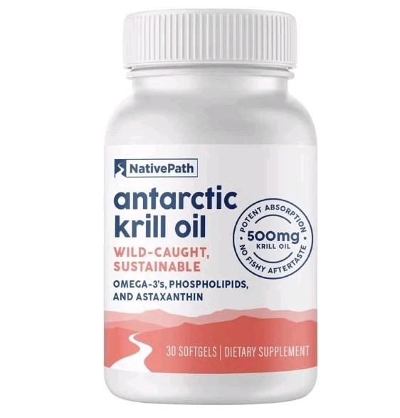 NativePath Antarctic Krill Oil – Wild-Caught Omega 30 Softgels 500mg