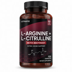 L-Arginine and L-Citrulline 3000mg Nitric Oxide Support, 120 Capsules, 60-Day Su