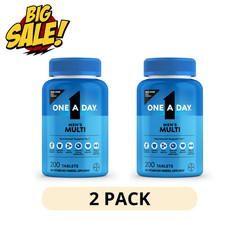 2 Pack One A Day Men’s Multivitamin 200 Count Vitamins A C E B Complex Calcium D