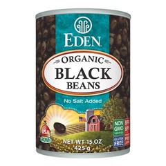 Organic Black Beans, 15 oz Can, No Salt, Non-GMO, Gluten Free, Vegan, Kosher,…