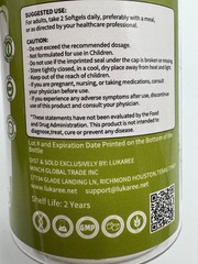 Lukaree Oil of Oregano Black Seed Oil Garlic Vitamin D3 E 120 EXP: 03/28