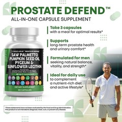 Prostate Health Supplements for Men – Saw Palmetto, Pumpkin Seed Oil, Lycopene –