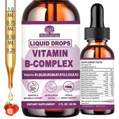 Vitamin B Complex for Women Men, Methylated B Complex Vitamins Liquid, 2Oz | Sup