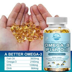 OMEGA 3 sofgels 3600mg 120 Softgels FISH OIL Epa Dha Essential Fatty Acids LN