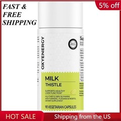 2 BOTTLES—Milk Thistle Liver Detox Supplement – 300mg Silymarin – OXYENERGY+