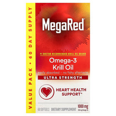 MegaRed®, Omega-3 Krill Oil, 1,000 mg, 60 Softgels