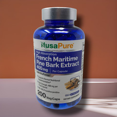 NusaPure French Maritime Pine Bark Extract 400mg 200 Veg Caps BioPerine 5/28