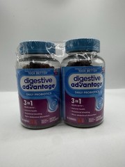 Digestive Advantage Daily Probiotics Gummies 3 in 1, 90 Count, Pack of 2 Exp6/26