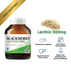 1 x Blackmores Lecithin 1200MG 100’S Cell Growth/Regulatin/Function Plant-based