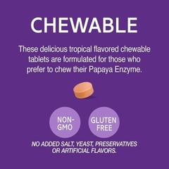 Papaya Enzyme Chewable Tablets, Tropical, 100 Count