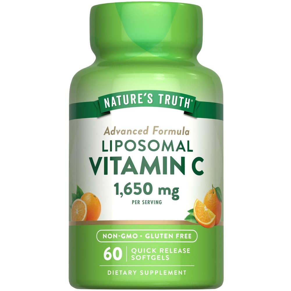 Liposomal Vitamin C | 1650mg | 60 Softgels | Non-GMO & Gluten Free Supplement