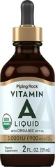 Vitamin A Liquid | 30,000 IU | 2 Fl Oz | with Organic MCT Oil | by Piping Rock