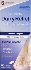 Natural Lactase Enzyme 180 CT – Quick Relief for Lactose Intolerance Symptoms