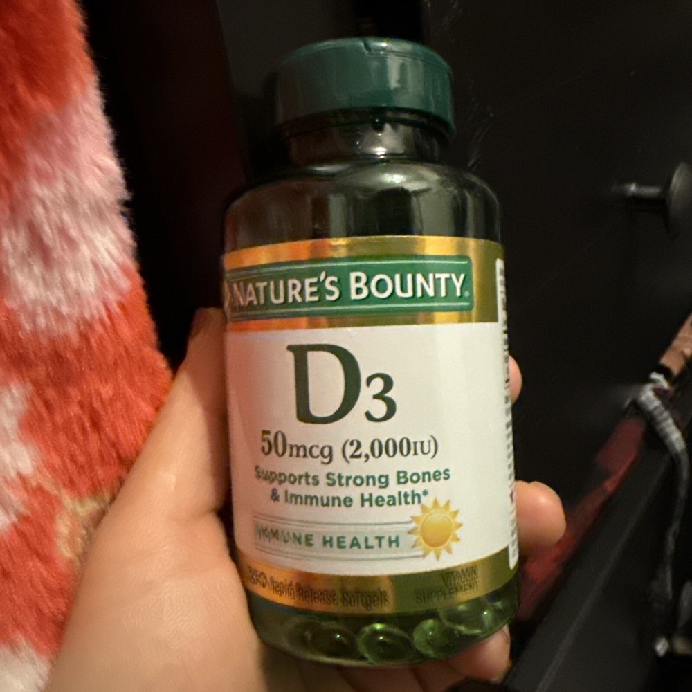 Nature’s Bounty Vitamin D3 2000 IU Softgels – 350 Count