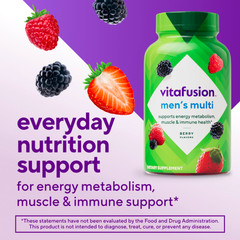 vitafusion Adult Gummy Vitamins for Men with 10% More Vitamins A, C, & E, 120 Ct