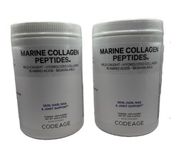 (2)Codeage Marine Collagen Peptides Powder Unflavored-Hair, Skin, Nails, & Joint