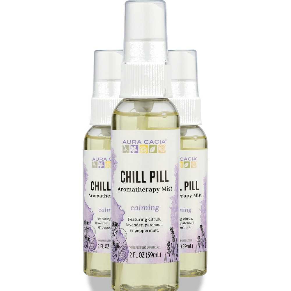 Aura Cacia Chill Pill Aromatherapy Mist 2 Oz 3 Pack