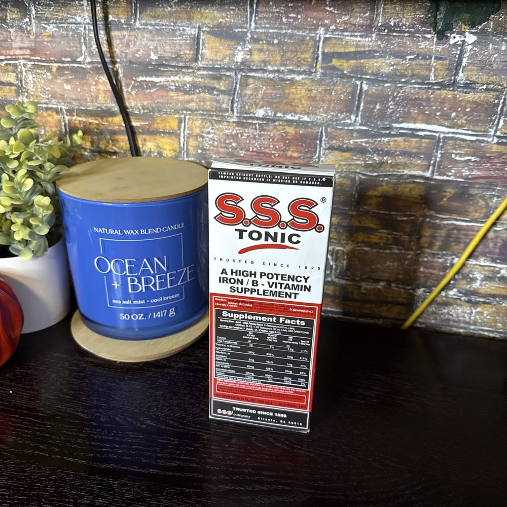 S.S.S. Tonic – 10 oz. Liquid High Potency Iron & B-Vitamin Supplement -Exp 5/28