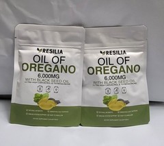 Pack of two Resilla Oil of Oregano with Black Seed Oil, 6000 Mg Softgels