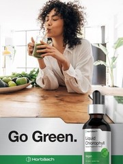 Horbäach Liquid Chlorophyll Drops | 2 oz | Vegan, Non GMO, and Gluten-Free Formu