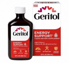 Geritol Energy Support Liquid Dietary Supplement 12 fl oz 354mL Iron & B Vitamin