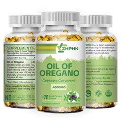 Oil Of Oregano 4000mg Wild-Mediterranean Non-GMO High Carvacrol-Greater Than 85%