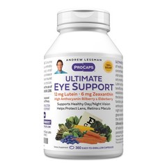 Ultimate Eye Support Softgels – 360 Count, 12mg Lutein, 6mg Zeaxanthin, Bilberry
