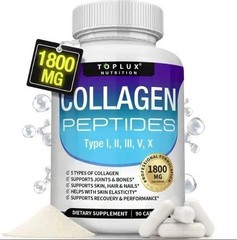 Top-Quality Collagen Peptides 1800 MG Hydrolyzed Anti-Aging (Types I,II,III,V,X)