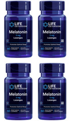 Lot of 4 Life Extension Melatonin 3mg for Restful Sleep 60 Vegetarian Lozenges