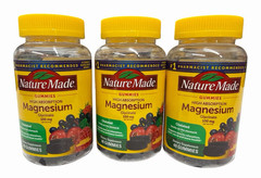 3 (40 Gummies each) Nature Made Magnesium Glycinate 100mg Mixed Berry EXP 11/27