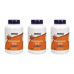 Vitamin B5 Pantothenic Acid 250 Count Pack Of 3 Essential Health Supplements