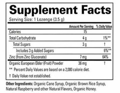 Quantum Health TheraZinc USDA Organic Zinc Lozenges, Eldertry Raspberry, Immune