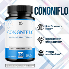 (2 Pack) Congniflo Advanced Brain Max Support Supplement Congni Flo 120 Capsules