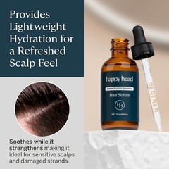 (2-Pack) Happy Head Hair Regrowth Serum – Leave In Scalp & Hair Treatment Drops