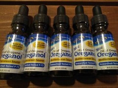 5 bottles north american herb and spice oil of oreganol P73 .45 fl oz