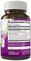 PURELY beneficial RESVERATROL1450-90day Supply, 1450mg per Serving of Potent Ant