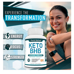 Lot 3 X Purely Optimal Keto BHB Advanced Formulation Ketone Energy 60 Ct