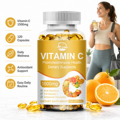 Vitamin C 120 Capsules Antioxidant Skin Wellness Supplement