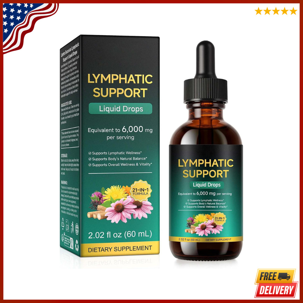 Lymphatic Drainage Drops Liposomal Immune Cleanse Support / Drenaje Linfatico
