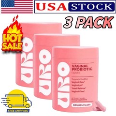 3 PACK URO O Positiv Vaginal Probiotics for Women pH Balance w/ Prebiotic 180 ct