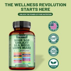 Sour Sop Shilajit Sea Moss Lion’s Mane – Energy, Brain Boost