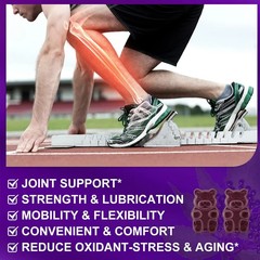 Elderberry Glucosamine Chondroitin and Dimethyl Sulfoxide Gummies 60 Gummies