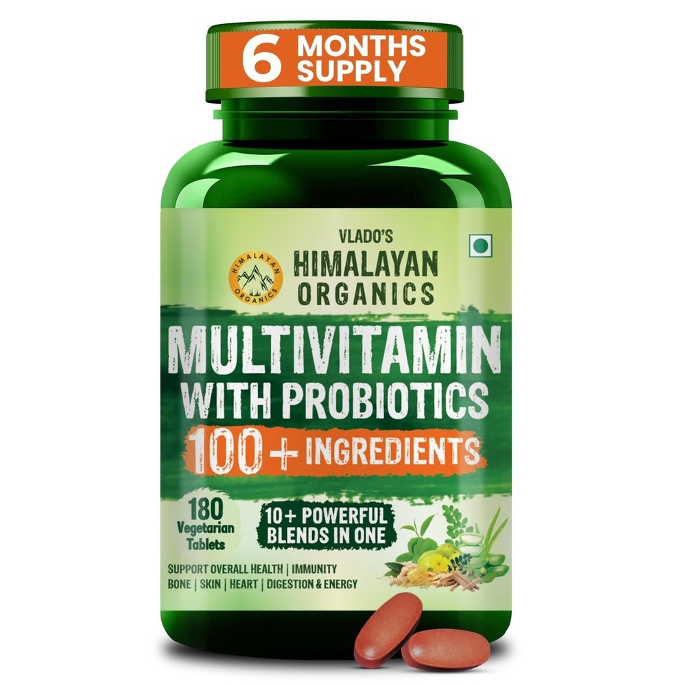 Vlado’s Himalayan Organics Multivitamin for Men & Women with Probiotics 180 Tab