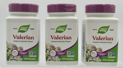 Lot of 3 Nature’s Way Valerian 90 Tablets Vegan Non GMO Gluten Free EXP 10/27