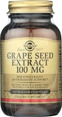 Solgar Grape Seed Extract 100mg 60 Vegetable Capsules Cardio Support -half price