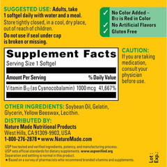 Nature Made Sublingual Vitamin B-12 Tablets Supplement 1000 mcg 90 Count