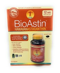 BioAstin Hawaiian Astaxanthin 12 mg.120CT Skin, Eye, Cellular, Joint and Tendon